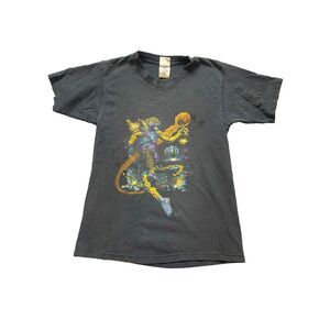 VTG Charlotte Bobcats Shirt Youth 14-16 Black Big Cat 23 Cheetah Basketball Boys